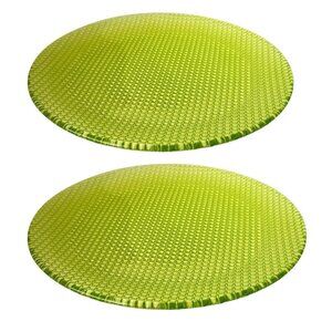 Villeroy & Boch Colour Buffet Charger Plate Green 12” Crystal Glass Set Of 2